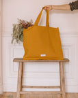 Les Pensionnaires Large Organic Tote Bag Saffron Yellow