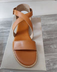 Gold Buckle Flat Sandal |Terracotta