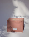 Les Pensionnaires Organic Cotton Cube Toiletry Bag Rosewood
