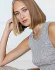 Sana Vest | Chalk Stripe