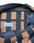 Sixton London Striped Brown & Black tote bag - Large