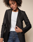 Mos Mosh Mary Night Blazer - Slate Black (Brown)