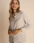 Mos Mosh Karli Linen Shirt - Cement