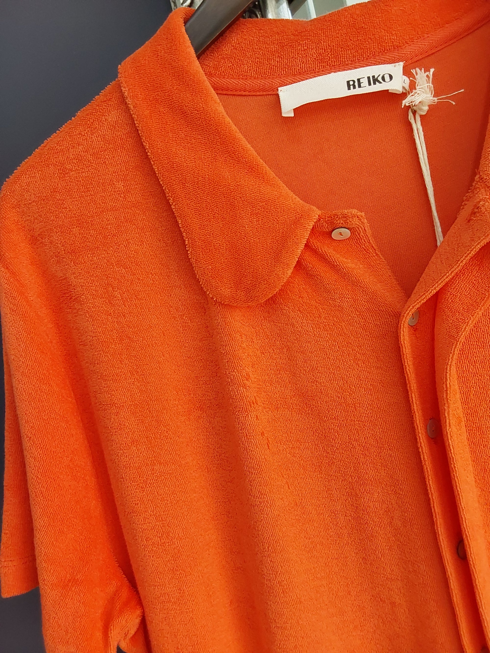 Reiko Towelling Playsuit - Orange