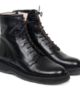 Angulus Boot with Zipper and Laces - Black