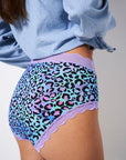 Stripe & Stare High Rise Knicker - Galaxy Leopard