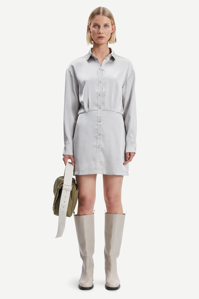 Samsoe Liza Shirt Dress Heatherbie Samsoe Liza Shirt Dress Heatherbie