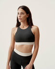 Born Living Yoga Fiorella Reversible Sports Top - Black/Stone