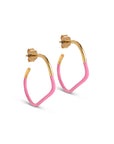 Enamel Copenhagen Earrings Sway Hoops - Pink