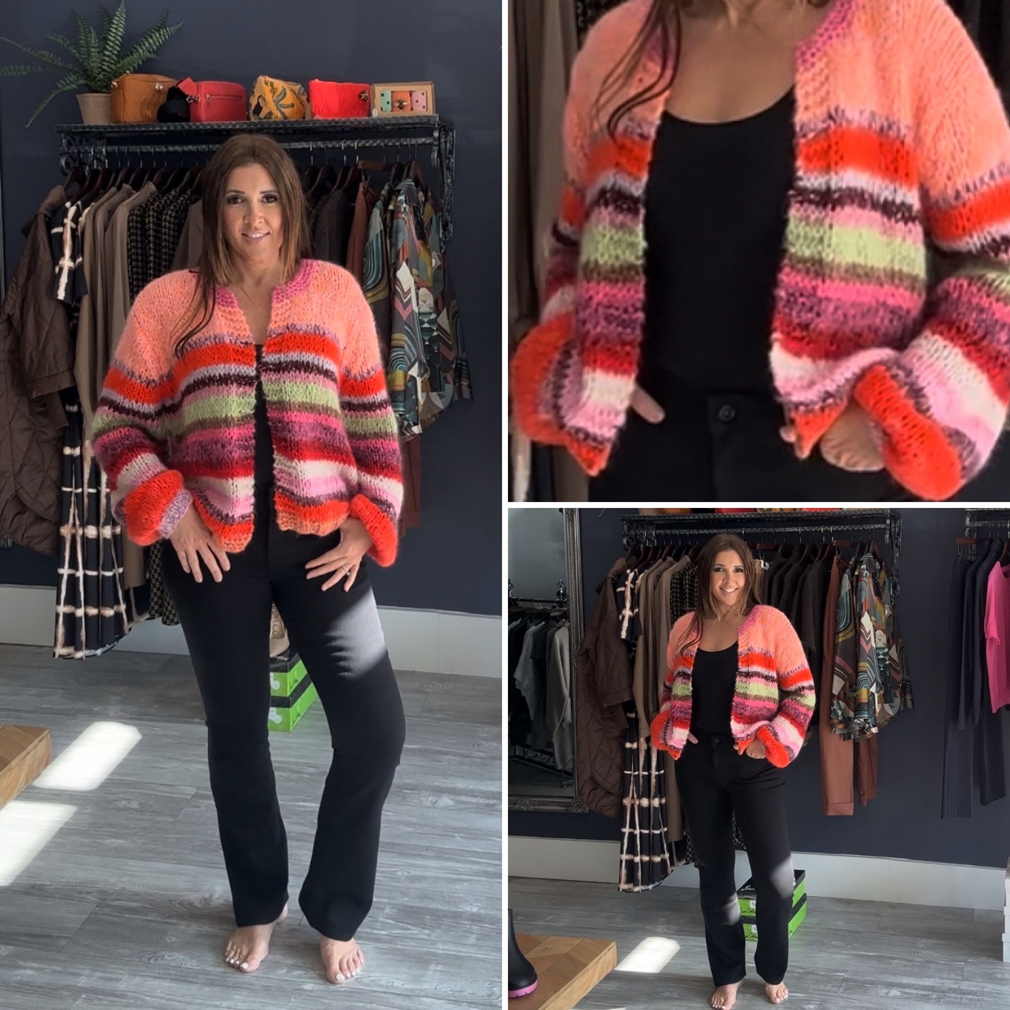 DawnxDare Gabi Cardigan - Pink Multi