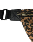 Sixton Leopard Sling Bag Small - Dark Brown