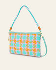 Oilily Fauve Ribbon Check Cross Body Bag - Mint Leaf Green