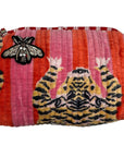 Sixton Madagascar Large Make Up Bag with brooch - Pink