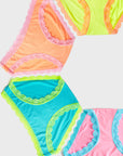 Stripe & Stare Original Knicker 4 Pack - Neon Candy