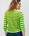 American Vintage Striped Jumper - Fluo Green