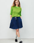 American Vintage Striped Jumper - Fluo Green