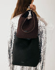 Day Et - Small Hand-Braided Neoprene Handbag | Chocolate