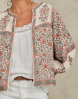 M.A.B.E - Della Printed Jacket Rust and Khaki