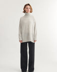 T-Neck Jumper | Light Grey