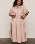 Maxi Smock Dress in Pink