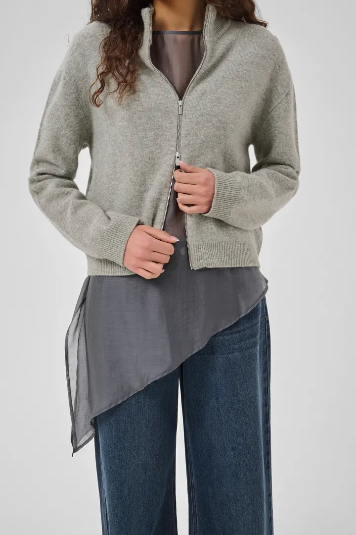 Tracy Knit Zip Cardigan