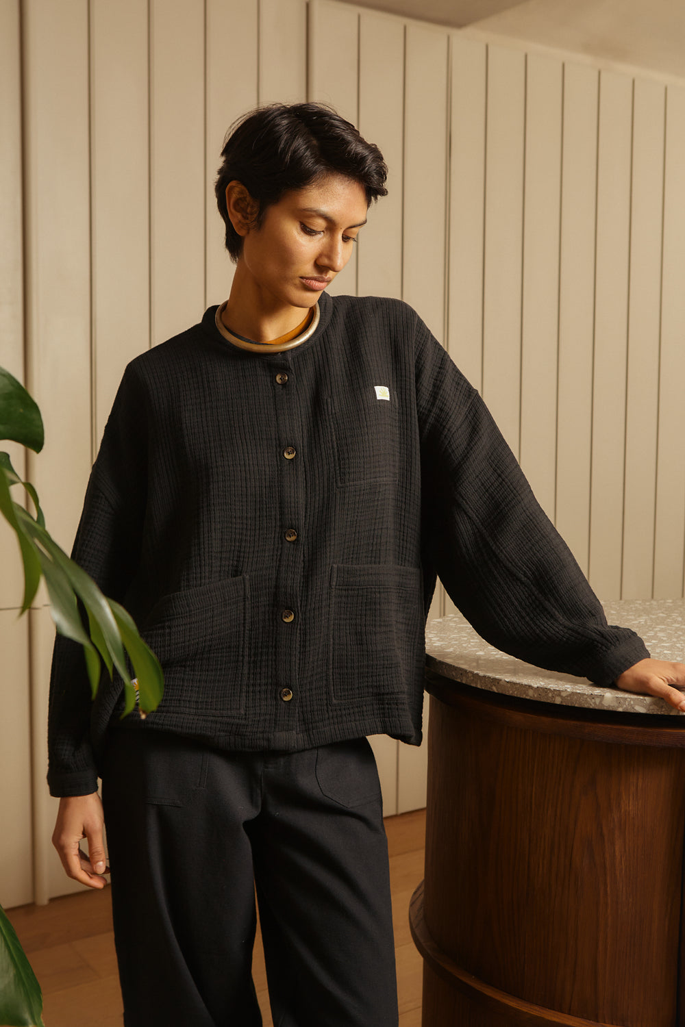 Gauze Wide Chore Coat