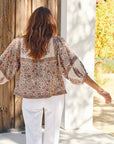 M.A.B.E - Della Printed Jacket Rust and Khaki