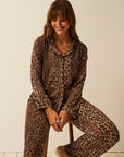 RIXO Classic Leopard Long Pyjamas