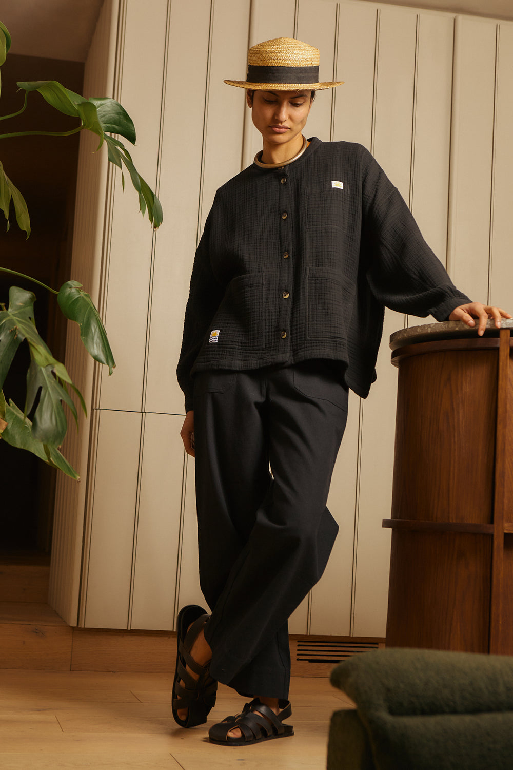 Gauze Wide Chore Coat