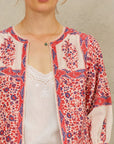 M.A.B.E - Della Printed Jacket Red and Navy