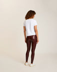 Faux Leather Legging | Oxblood