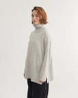 T-Neck Jumper | Light Grey