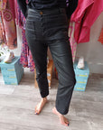 Reiko Mercy Coated Jeans - Black