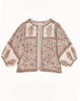 M.A.B.E - Della Printed Jacket Rust and Khaki