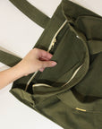 Zipped Tote Bag Organic Cotton