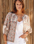 M.A.B.E - Della Printed Jacket Rust and Khaki