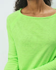 American Vintage Sonoma Long Sleeved T Shirt - Flouro Apple